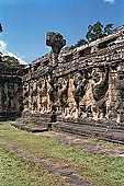 Angkor Thom - Terrace of the Elephants, high reliefs of garudas.